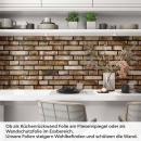 Mobile Preview: Küchenrückwand Folie Antike Naturziegel Steinwand Artikelbild 1