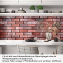 Mobile Preview: Küchenrückwand Folie Rote Ziegel Backsteine - Nostalgie für die Küche Artikelbild 1