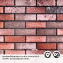 Mobile Preview: Küchenrückwand Folie Rote Ziegel Backsteine - Nostalgie für die Küche Detailbild 2