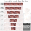 Mobile Preview: Küchenrückwand Folie Rote Ziegel Backsteine - Nostalgie für die Küche Höhe 60cm