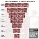 Mobile Preview: Küchenrückwand Folie Rote Ziegel Backsteine - Nostalgie für die Küche Höhe 80cm