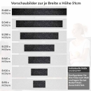 Mobile Preview: Küchenrückwand Folie Schwarze Backsteine Höhe 51cm