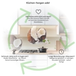 Mobile Preview: Küchenrückwand Platte Coconuts Produktdetailbild 1: Küchen-Sorgen ade!