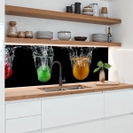 Mobile Preview: Küchenrückwand Platte Bunte Äpfel Hauptbild 1