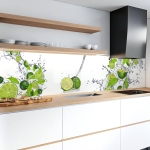 Mobile Preview: Küchenrückwand Platte Spritzige Limetten Hauptbild 1