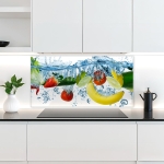 Mobile Preview: Küchenrückwand Platte Obst Splash Hauptbild 1