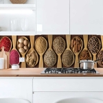 Mobile Preview: Küchenrückwand Platte Löffel voller Würze Hauptbild 1