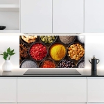 Mobile Preview: Küchenrückwand Platte Gewürz‑Bowls mit Nüssen & Samen Artikelbild 2