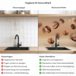 Mobile Preview: Küchenrückwand Platte Mokka Bohnen Motion Produktdetailbild 2: Hygiene und Gesundheit!