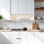 Mobile Preview: Küchenrückwand Platte Weiße Berge Hauptbild 1