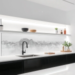 Mobile Preview: Küchenrückwand Platte Weiße Berge Artikelbild 2