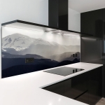Mobile Preview: Küchenrückwand Platte Dezente Berglandschaft Artikelbild 2