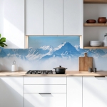Mobile Preview: Küchenrückwand Platte Berge im Eisigem Gletscher Hauptbild 1
