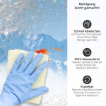 Mobile Preview: Küchenrückwand Platte Berge im Eisigem Gletscher Produktdetailbild 3: Reinigung leicht gemacht!