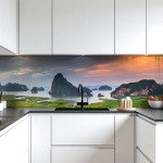 Mobile Preview: Küchenrückwand Platte Idyllische Landschaft Hauptbild 1