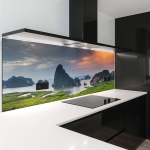 Mobile Preview: Küchenrückwand Platte Idyllische Landschaft Artikelbild 1