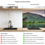 Mobile Preview: Küchenrückwand Platte Landschaft im Abendrot Produktdetailbild 2: Hygiene und Gesundheit!