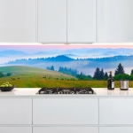Mobile Preview: Küchenrückwand Platte Hügellandschaft Artikelbild 2