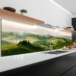 Mobile Preview: Küchenrückwand Platte Hügellandschaft in Dämmerung Artikelbild 1