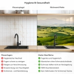 Mobile Preview: Küchenrückwand Platte Hügellandschaft in Dämmerung Produktdetailbild 2: Hygiene und Gesundheit!