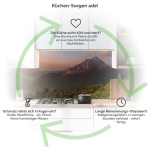 Mobile Preview: Küchenrückwand Platte Landschaft im Sonnenuntergang Produktdetailbild 1: Küchen-Sorgen ade!