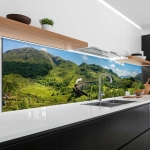 Mobile Preview: Küchenrückwand Platte Zugreise im Grünen Tal Hauptbild 1