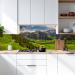 Mobile Preview: Küchenrückwand Platte Wanderwege im Grünen Tal Hauptbild 1