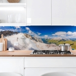 Mobile Preview: Küchenrückwand Platte Gletscherblick auf Berge Artikelbild 2