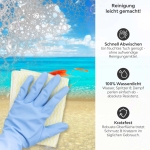 Mobile Preview: Küchenrückwand Platte Lagune Produktdetailbild 3: Reinigung leicht gemacht!