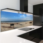 Mobile Preview: Küchenrückwand Platte Spaziergang am Nordsee Artikelbild 1