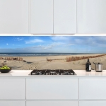 Mobile Preview: Küchenrückwand Platte Spaziergang am Nordsee Artikelbild 2