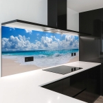 Mobile Preview: Küchenrückwand Platte Himmlischer Strand Artikelbild 1