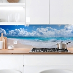 Mobile Preview: Küchenrückwand Platte Himmlischer Strand Artikelbild 2