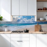 Mobile Preview: Küchenrückwand Platte Himmlischer Strand Hauptbild 1