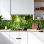 Mobile Preview: Küchenrückwand Platte Bambuswald Fernöstliches Flair Artikelbild 2
