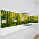 Mobile Preview: Küchenrückwand Platte Grüner Waldtraum Artikelbild 1