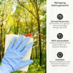 Mobile Preview: Küchenrückwand Platte Grüner Waldtraum Produktdetailbild 3: Reinigung leicht gemacht!