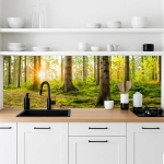 Mobile Preview: Küchenrückwand Platte Unberührter Wald Hauptbild 1