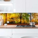 Mobile Preview: Küchenrückwand Platte Herbstlicher Wald Artikelbild 2