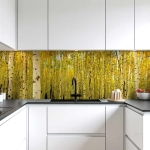 Mobile Preview: Küchenrückwand Platte Birkenwald Artikelbild 2