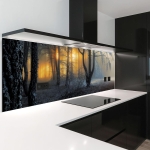 Mobile Preview: Küchenrückwand Platte Mystischer Winterwald Artikelbild 2