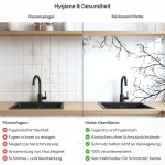 Mobile Preview: Küchenrückwand Platte  Filigrane Baum Äste Produktdetailbild 2: Hygiene und Gesundheit!