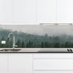 Mobile Preview: Küchenrückwand Platte Nebliger Wald Artikelbild 2