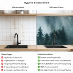 Mobile Preview: Küchenrückwand Platte Tannenwald im Nebel Produktdetailbild 2: Hygiene und Gesundheit!