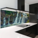 Mobile Preview: Küchenrückwand Platte Wasserfall im Wald Artikelbild 2