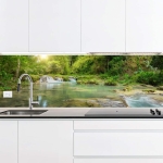 Mobile Preview: Küchenrückwand Platte Wasserfall im Regenwald Artikelbild 2