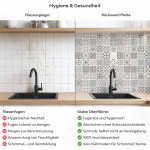 Mobile Preview: Küchenrückwand Platte Patchwork‑Design in Sandtönen Produktdetailbild 2: Hygiene und Gesundheit!