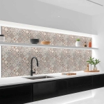 Mobile Preview: Küchenrückwand Platte Shabby‑Chic Kacheloptik Hauptbild 1