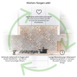 Mobile Preview: Küchenrückwand Platte Shabby‑Chic Kacheloptik Produktdetailbild 1: Küchen-Sorgen ade!