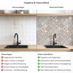 Mobile Preview: Küchenrückwand Platte Shabby‑Chic Kacheloptik Produktdetailbild 2: Hygiene und Gesundheit!